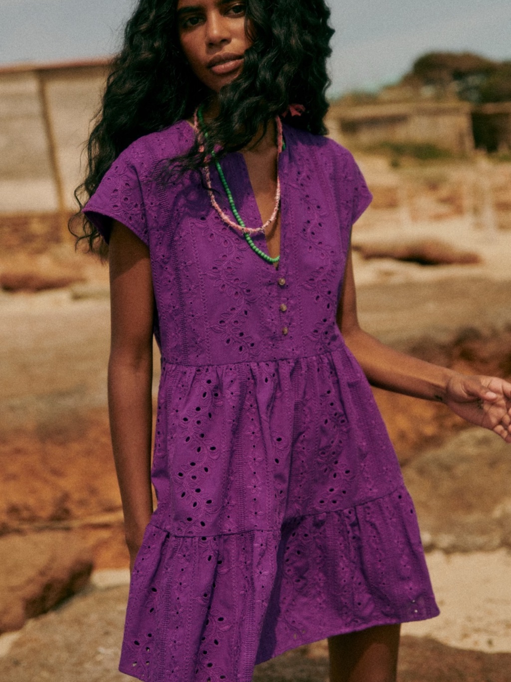 Sezane Saphir Purple Dress Size 34 Nwt